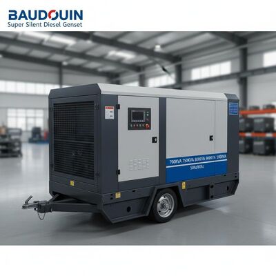 ژنراتورهای گازوئیلی قابل حمل 700KVA 750KVA 800KVA 900KVA 1000KVA پانل دیجیتال 50Hz/60Hz