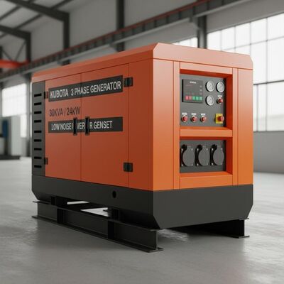 High Quality  Inverter Generator KUBOTA 3 Phase Generators 30kva 24kw Silent Genset diesel Generator Silentcanopy and Low Noise